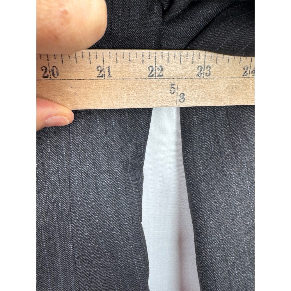VTG Ralph Lauren Blazer Mens sz 42 charcoal Pinstripe Wool Sport Coat Jacket - Picture 2 of 9